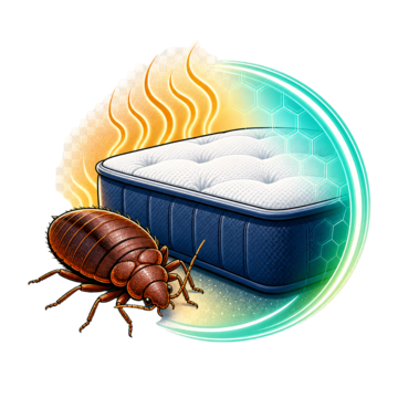 Bed bug treatment with heat protection