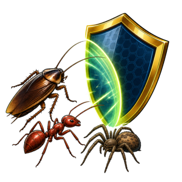 Pest barrier stopping ants, roaches, and spiders